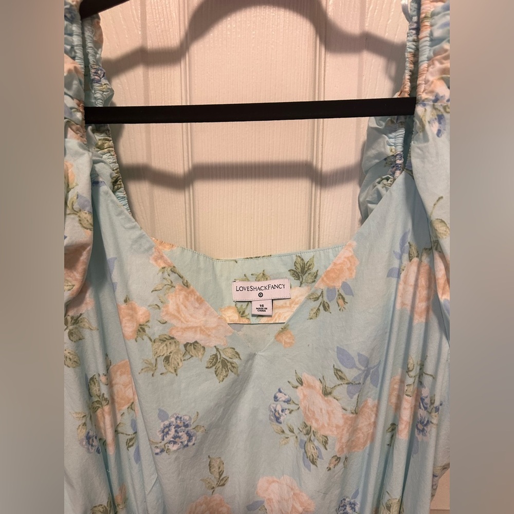Love Shack Fancy for Target Estelle Blue Floral Dress 16 - Picture 4 of 9